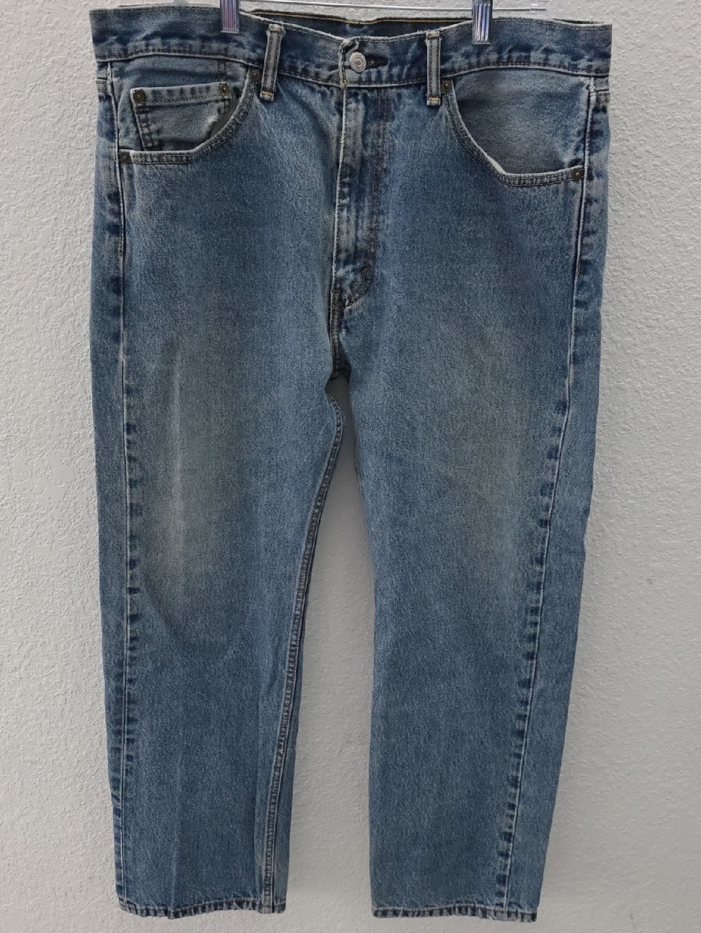 Levi's Mens 505 Blue Light Faded Straight Leg Denim Jeans 38 x 29